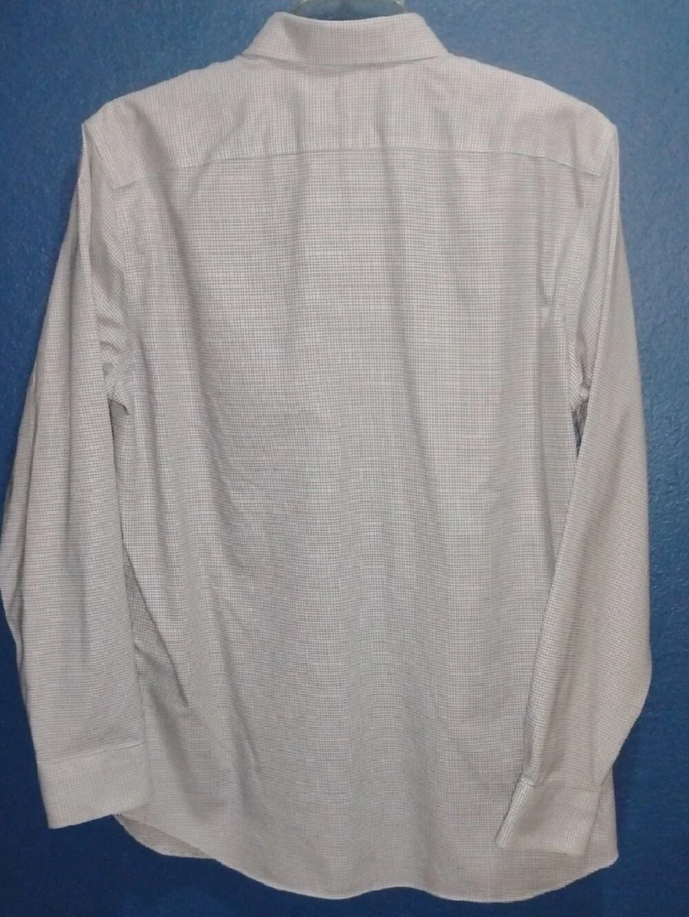 Banana Republic Men's Brown &White Microcheck Dress Shirt